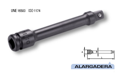 Alargadera llave vaso impacto cuadrado 3/4" 205410 - Haga click en la imagen para cerrar