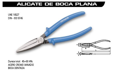 Alicate boca redonda larga 165 mm agarre Bi-material 204842 - Haga click en la imagen para cerrar