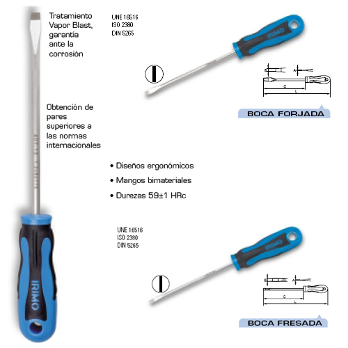 Destornillador plano 8x150 mm 204692 - Haga click en la imagen para cerrar