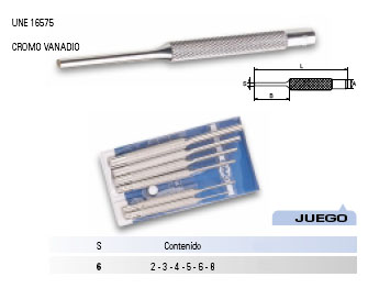 Juego 6 botadores cilíndricos largos 205648 - Haga click en la imagen para cerrar