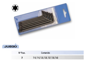 Juego 7 Destornilladores Torx acodados 2058051 - Haga click en la imagen para cerrar