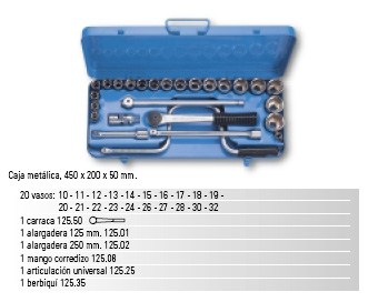 Juego 26 piezas llave tubo C12 "Jullavaso" 223 2063171 - Haga click en la imagen para cerrar