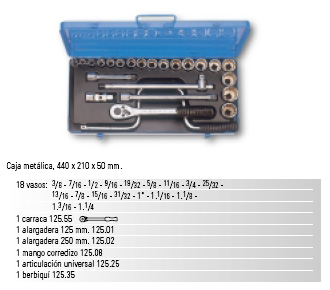 Juego 26 piezas llave tubo C12 "Jullavaso" 263 P 206315 - Haga click en la imagen para cerrar