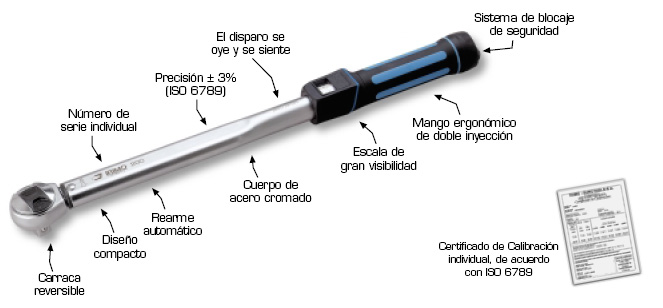 Llave dinamométrica 3/8" 8-60 206891 - Haga click en la imagen para cerrar