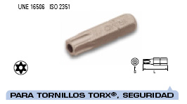 Punta Torx Inviolable T-40x25 mm hexágono de 1/4" 205611 - Haga click en la imagen para cerrar