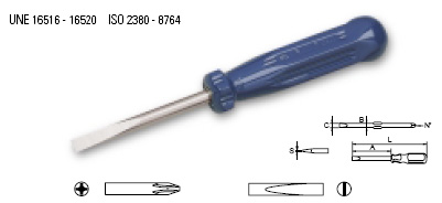 Destornillador reversible 6x70 mm 204716 - Haga click en la imagen para cerrar