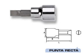 Llave vaso punta plana 7 mm 1/4" 205501 - Haga click en la imagen para cerrar